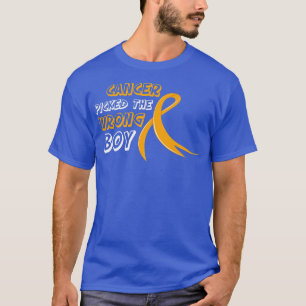 Cancer Picked The Wrong Boy, Childhood Cancer Awar T-Shirt