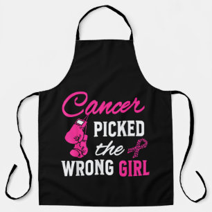Cancer Picked the Wrong Girl Awareness Apron