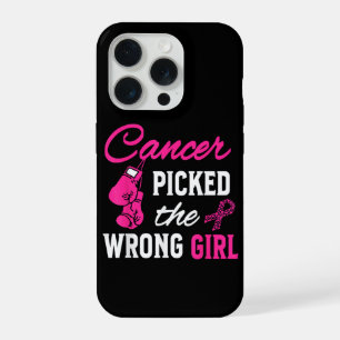 Cancer Picked the Wrong Girl Awareness iPhone 15 Pro Case