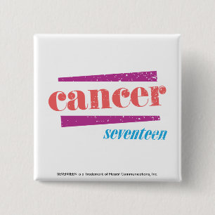 Cancer Pink 15 Cm Square Badge
