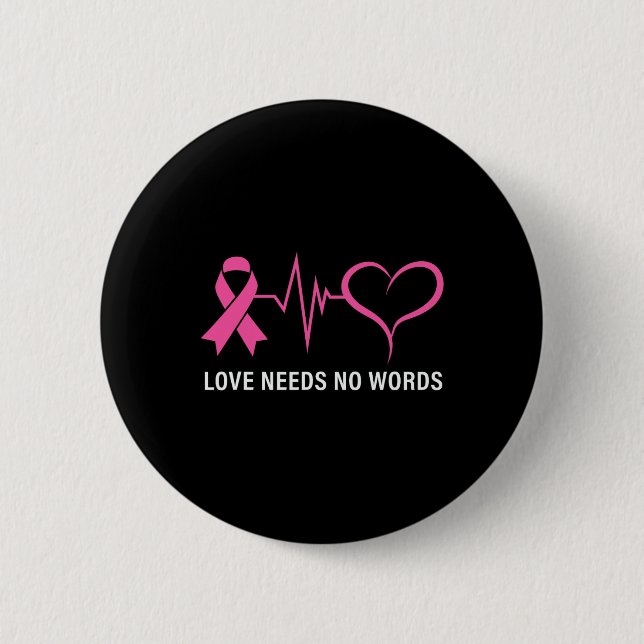 Cancer Pink Ribbon Cancer Awareness  6 Cm Round Badge (Front)