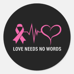 Cancer Pink Ribbon Cancer Awareness Classic Round Sticker