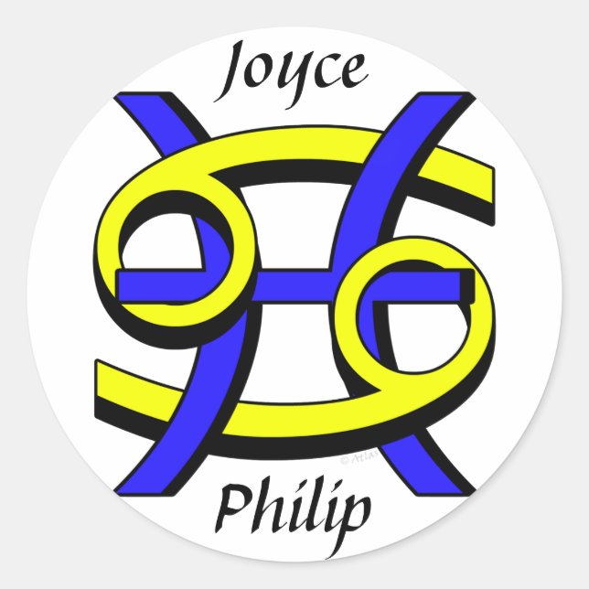 Cancer & Pisces BY Classic Round Sticker (Front)