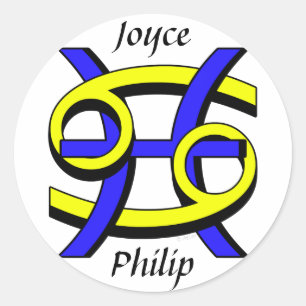 Cancer & Pisces BY Classic Round Sticker