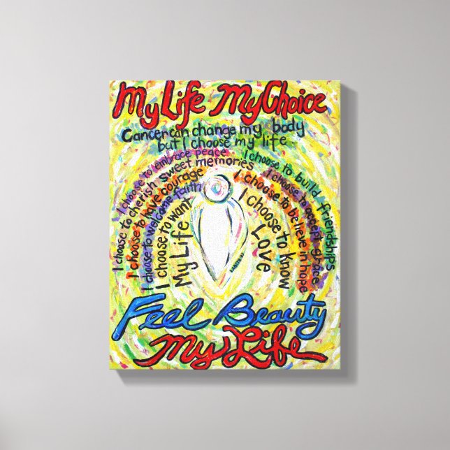 Cancer Poem Angel Painting Wrapped Canvas Art (Front)