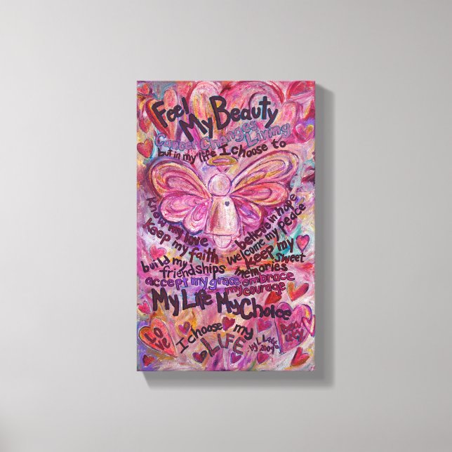 Cancer Poem Angel Painting Wrapped Canvas Art (Front)
