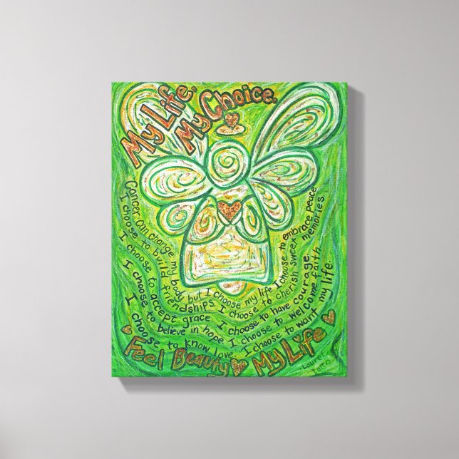 Cancer Poem Angel Painting Wrapped Canvas Art (Front)