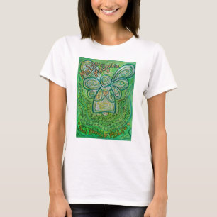 Cancer Poem Green Guardian Angel Art T-Shirt