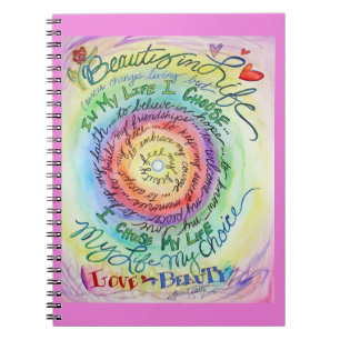 Cancer Poem Rainbow Art Notebook Journal