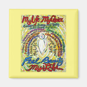 Cancer Poem White Angel Art Custom Magnets