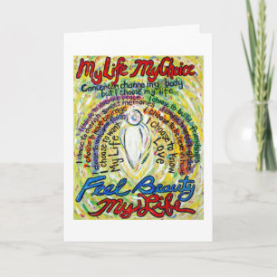Cancer Poem White Angel Custom Greeting Cards