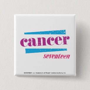 Cancer Purple 15 Cm Square Badge