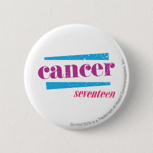 Cancer Purple 6 Cm Round Badge