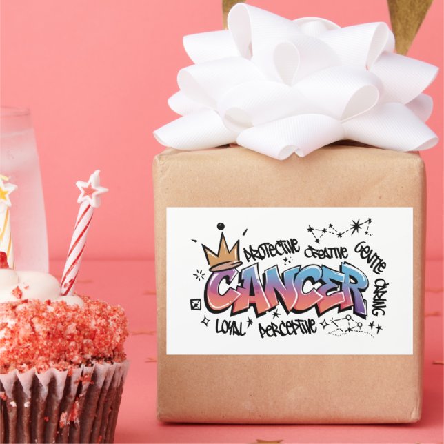 Cancer Rectangular Sticker (Party)