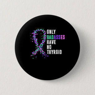 Cancer Ribbon Thyroidectomy Removal Surgery Bades  6 Cm Round Badge