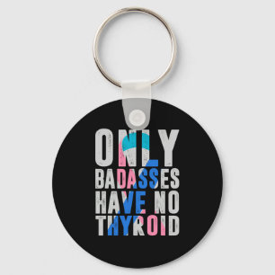 Cancer Ribbon Thyroidectomy Removal Surgery Bades  Key Ring