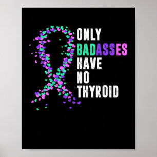 Cancer Ribbon Thyroidectomy Removal Surgery Bades  Poster