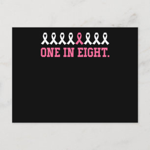 Cancer Ribbons One in Eight Postcard