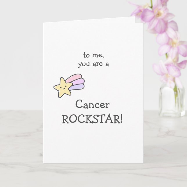 Cancer Rock Star! So proud of you! Encouragement Card (Orchid)
