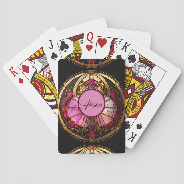 Cancer Ruby Radiance Playing Cards (Back)