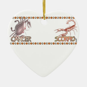 Cancer Scorpio friendship zodiac astrology Ceramic Tree Decoration