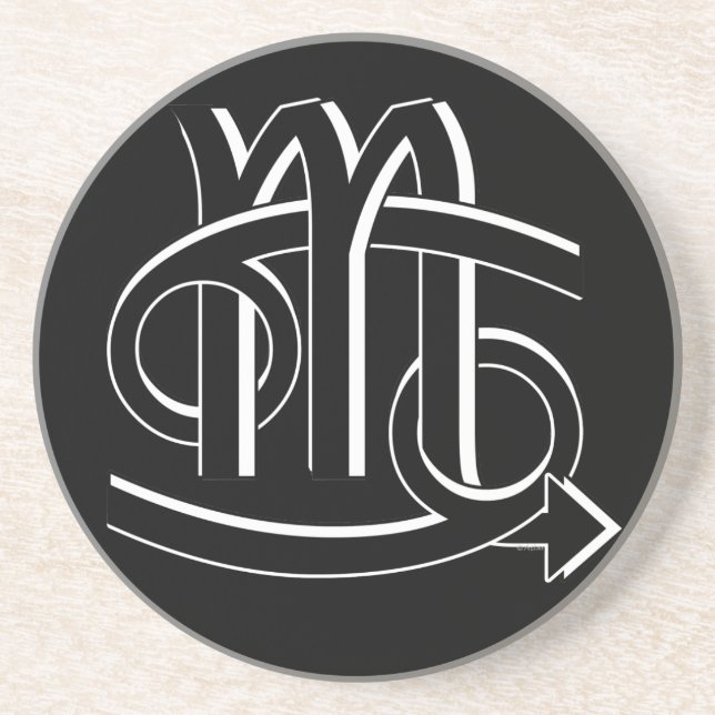 Cancer & Scorpio Partners bw Coaster (Front)