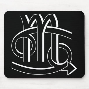 Cancer & Scorpio Partners bw Mouse Mat