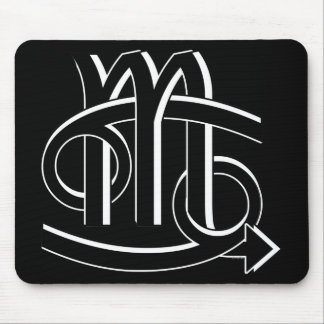 Cancer & Scorpio Partners bw Mouse Mat