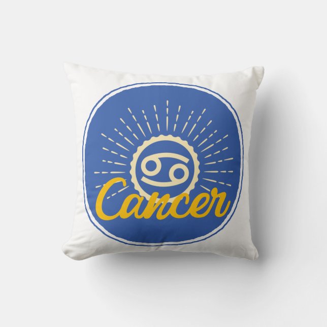 Cancer Sign Badge Cushion (Front)