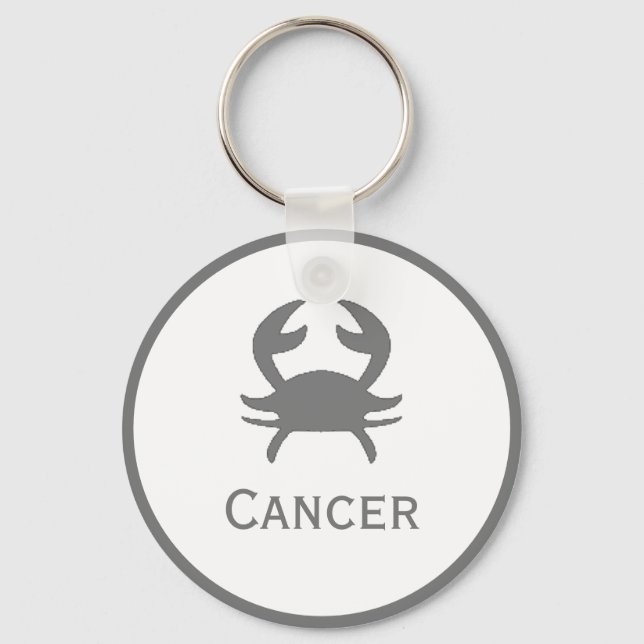 Cancer Sign of the Zodiac Design Key Ring (Front)