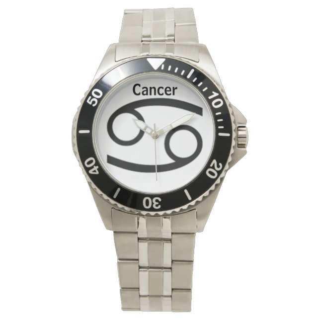 Cancer Sign of the Zodiac. Mens Watches. Watch (Front)