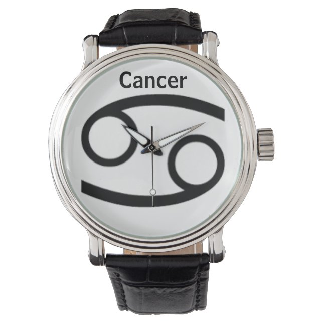 Cancer Sign of the Zodiac. Mens Watches. Watch (Front)