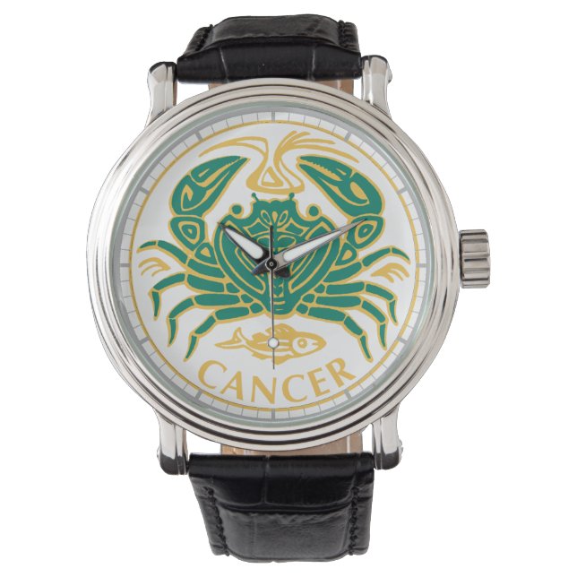 Cancer Sign of the Zodiac Watch (Front)