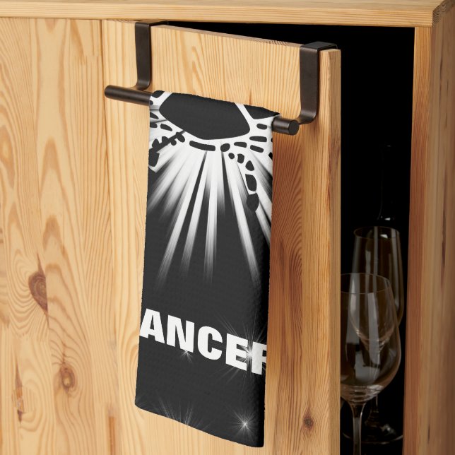 Cancer sign tea towel (Thirds Fold)