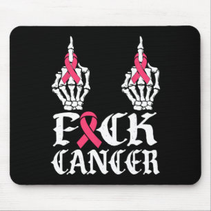Cancer Skull And Crossbones Skeleton Breast Cancer Mouse Mat