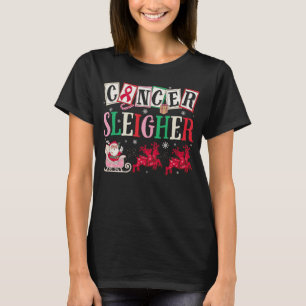 Cancer Sleigher Christmas Santa Blood Cancer T-Shirt