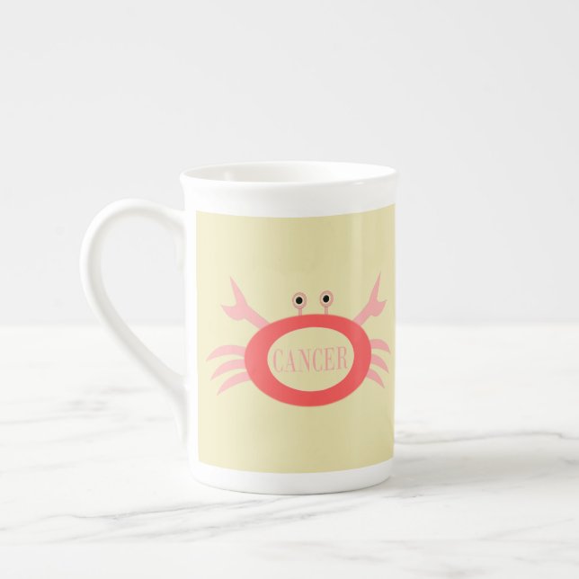 Cancer Star Sign Crab Bone China Mug (Left)