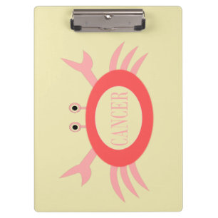 Cancer Star Sign Crab Clipboard