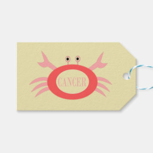 Cancer Star Sign Crab Custom Gift Tags