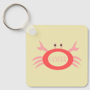 Cancer Star Sign Crab Custom Key Ring