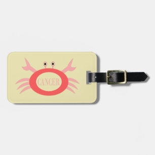 Cancer Star Sign Crab Custom Luggage Tag