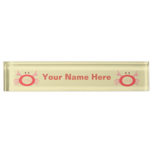 Cancer Star Sign Crab Custom Nameplate