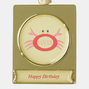 Cancer Star Sign Crab Custom Ornament