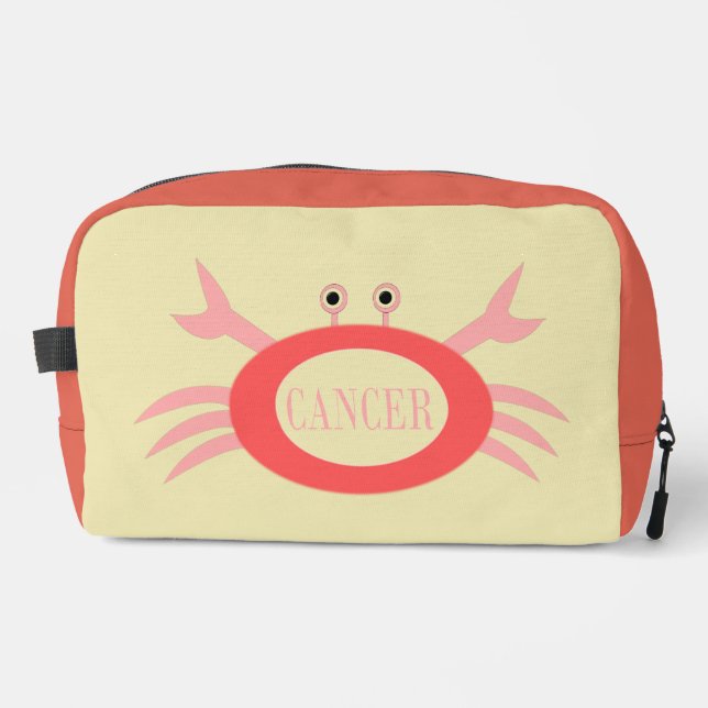 Cancer Star Sign Crab Dopp Kit (Front)