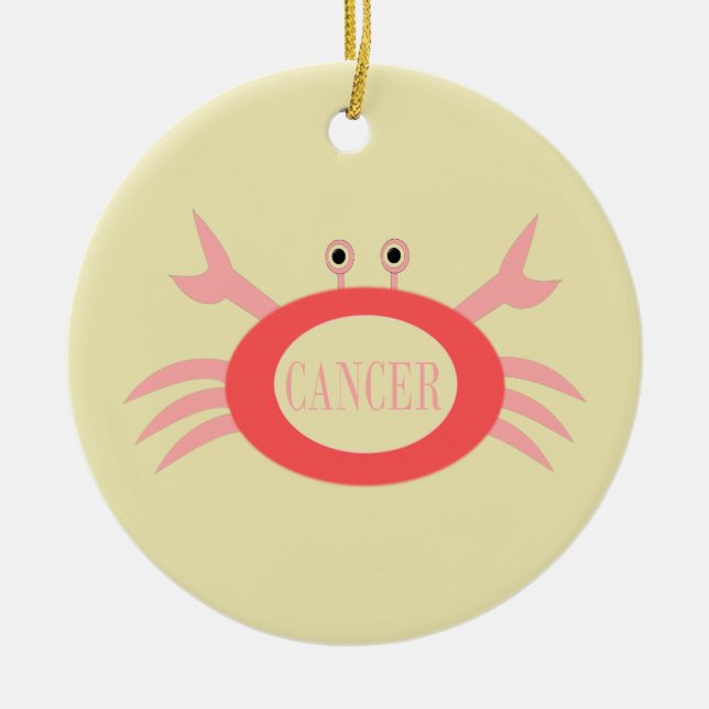 Cancer Star Sign Crab Ornament (Front)