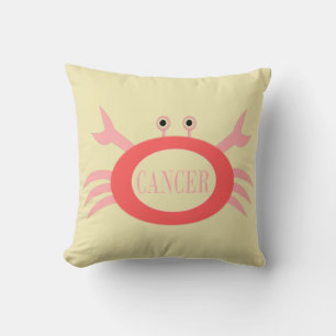 Cancer Star Sign Crab Pillow