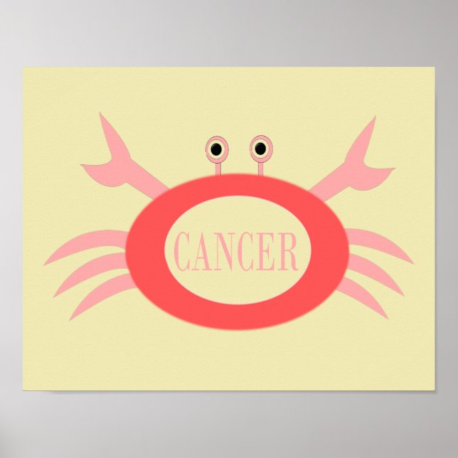 Cancer Star Sign Crab Poster (Front)