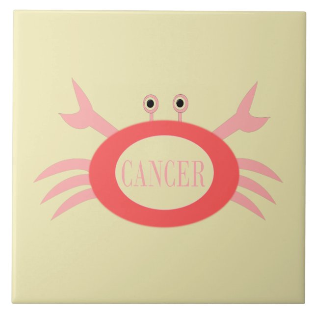 Cancer Star Sign Crab Tile (Front)