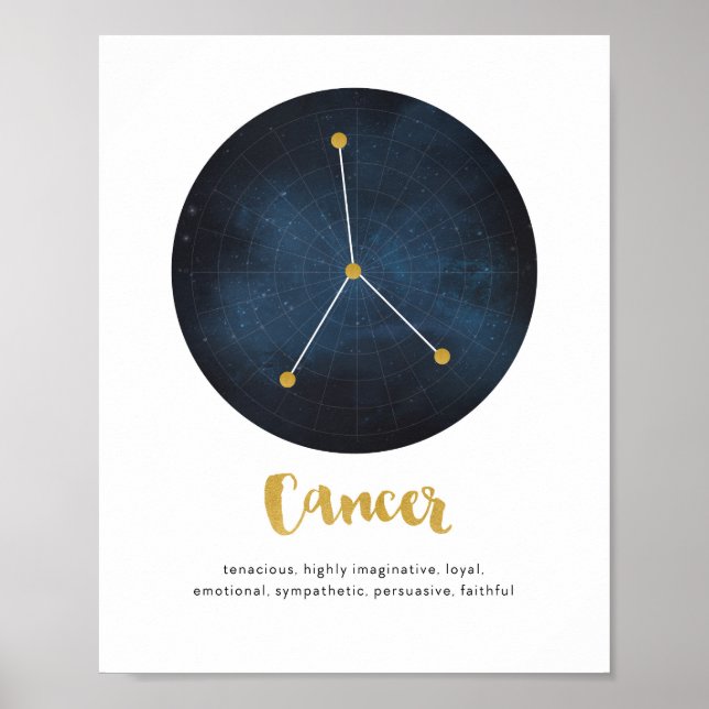 Cancer star sign print (Front)
