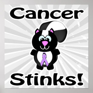 Cancer Stinks Skunk Awareness Design Poster